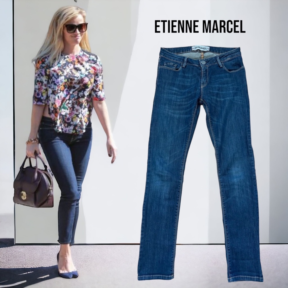 Etienne Marcel Women's Skinny Jeans - Dark Blue